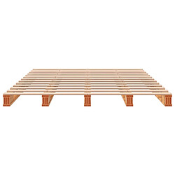 Acheter vidaXL Lit de palette sans matelas cire marron 140x200 cm pin massif