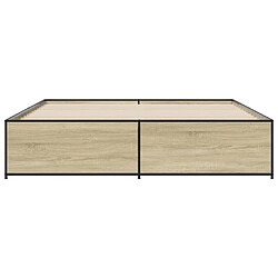 Acheter vidaXL Cadre de lit sans matelas chêne sonoma 180x200 cm