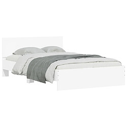 Avis vidaXL Cadre de lit sans matelas blanc 120x190 cm