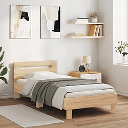 Avis vidaXL Cadre de lit sans matelas avec lumières LED 90x190 cm