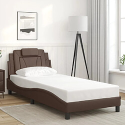 Acheter vidaXL Cadre de lit Viana avec LED sans matelas marron 80x200 cm