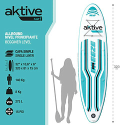 Aktive Planche de Paddle Surf Gonflable avec Accessoires
