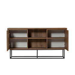 Concept Usine Buffet 2 portes 6 espaces de rangement 140 cm BREZNO