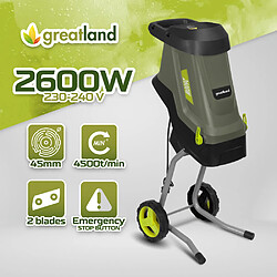 Broyeur de végétaux électrique 2600W - Greatland