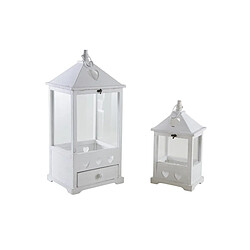 Aubry Gaspard Lanternes en bois blanchi (lot de 2).