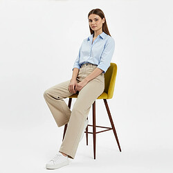Avis ICONIK INTERIOR Tabouret tapissé en velours - Design scandinave - 66cm - Evelyne Jaune