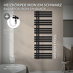 LuxeBath Radiateur 50x140 cm Noir