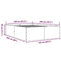 vidaXL Cadre de lit sans matelas blanc 120x200 cm pas cher