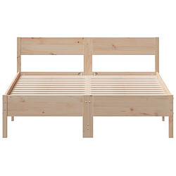 Acheter vidaXL Cadre de lit sans matelas 135x190 cm bois de pin massif