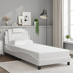 Acheter vidaXL Cadre de lit Viana avec LED sans matelas blanc 90x190 cm