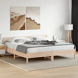 vidaXL Cadre de lit sans matelas 180x200 cm bois massif de pin