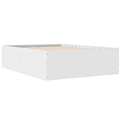 Avis vidaXL Cadre de lit sans matelas blanc 120x200 cm