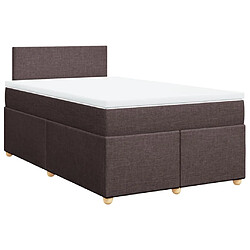 Avis vidaXL Sommier à lattes de lit avec matelas Marron foncé 120x200 cm
