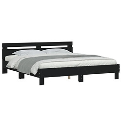 Avis vidaXL Cadre de lit avec LED sans matelas noir 180x200 cm