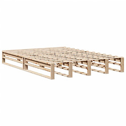 Avis vidaXL Cadre de lit sans matelas 150x200 cm bois de pin massif