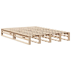 Avis vidaXL Cadre de lit sans matelas 135x190 cm bois de pin massif