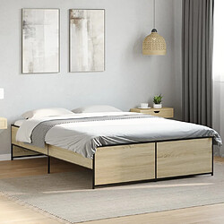 vidaXL Cadre de lit sans matelas chêne sonoma 120x200 cm