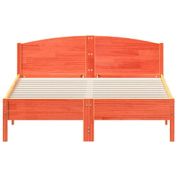 Acheter vidaXL Cadre de lit sans matelas cire marron 160x200cm bois pin massif