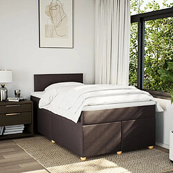 Acheter vidaXL Sommier à lattes de lit avec matelas Marron foncé 120x200 cm