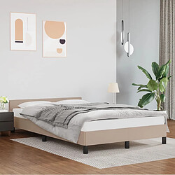 vidaXL Cadre de lit sans matelas cappuccino 120x190 cm similicuir