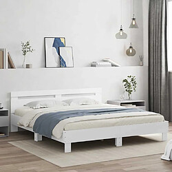 vidaXL Cadre de lit sans matelas blanc 180x200 cm