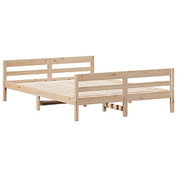 Avis vidaXL Cadre de lit sans matelas 140x200 cm bois massif de pin