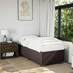 Avis vidaXL Sommier à lattes de lit avec matelas Marron foncé 90x200 cm