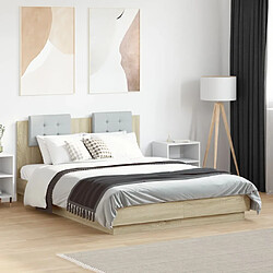 vidaXL Cadre de lit sans matelas chêne sonoma 120x190 cm