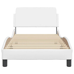 Acheter vidaXL Cadre de lit Dover blanc 90x200 cm similicuir