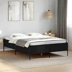 vidaXL Cadre de lit sans matelas noir 140x200 cm