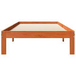 Acheter vidaXL Cadre de lit sans matelas cire marron 90x190 cm bois pin massif