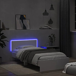 Acheter vidaXL Cadre de lit sans matelas avec lumières LED blanc 100x200 cm