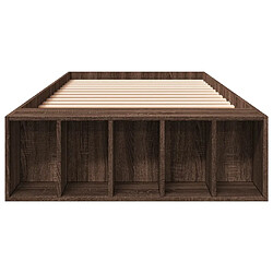 Acheter vidaXL Cadre de lit sans matelas chêne marron 75x190 cm