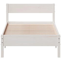 Acheter vidaXL Cadre de lit sans matelas blanc 90x190 cm bois de pin massif