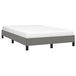 Acheter vidaXL Cadre de lit sans matelas gris foncé 120x190 cm tissu