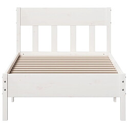 Acheter vidaXL Cadre de lit sans matelas blanc 100x200 cm bois de pin massif
