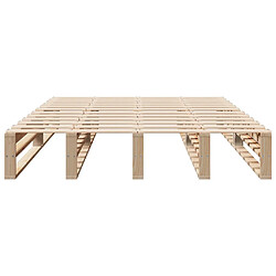 Acheter vidaXL Cadre de lit sans matelas 135x190 cm bois de pin massif