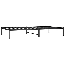 Avis vidaXL Cadre de lit métal sans matelas noir 107x203 cm