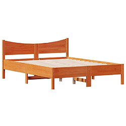 Avis vidaXL Cadre de lit sans matelas cire marron 120x200cm bois pin massif