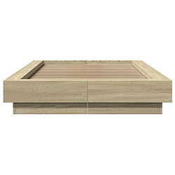 Acheter vidaXL Cadre de lit sans matelas chêne sonoma 90x200 cm