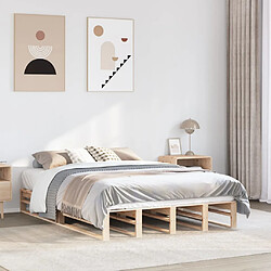 vidaXL Cadre de lit sans matelas 150x200 cm bois de pin massif