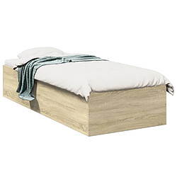 vidaXL Cadre de lit sans matelas chêne sonoma 90x190 cm