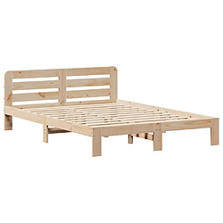 Avis vidaXL Cadre de lit sans matelas 160x200 cm bois massif de pin