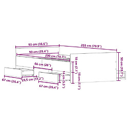 vidaXL Cadre de lit sans matelas chêne sonoma 90x200 cm pas cher