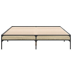 Acheter vidaXL Cadre de lit sans matelas chêne sonoma 150x200 cm