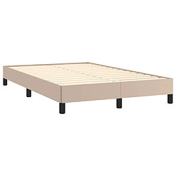 Avis vidaXL Cadre de lit sans matelas cappuccino 120x190 cm similicuir