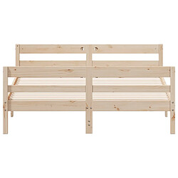 Acheter vidaXL Cadre de lit sans matelas 140x200 cm bois massif de pin