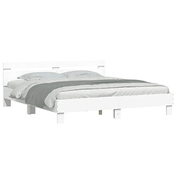 Acheter vidaXL Cadre de lit sans matelas blanc 180x200 cm