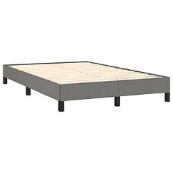 Avis vidaXL Cadre de lit sans matelas gris foncé 120x190 cm tissu