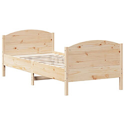 Avis vidaXL Cadre de lit sans matelas 90x190 cm bois de pin massif